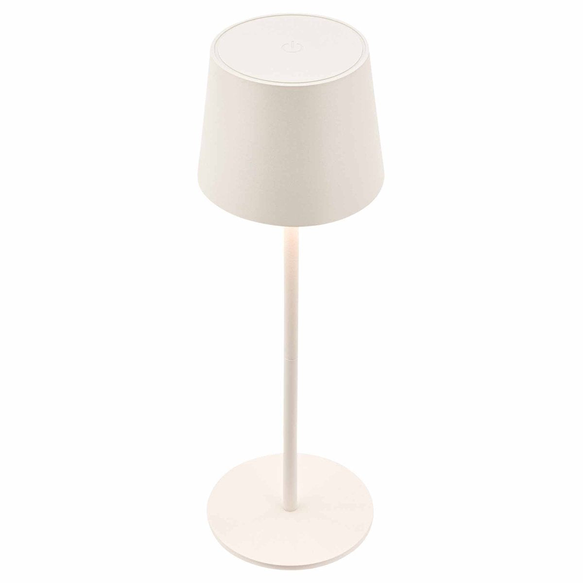 B.k.licht briloner suta - lampada da tavolo a led ricaricabile - dimmerabile - wireless - altezza 33 cm - ip44 - per interni ed esterni - a batteria - bianco antico