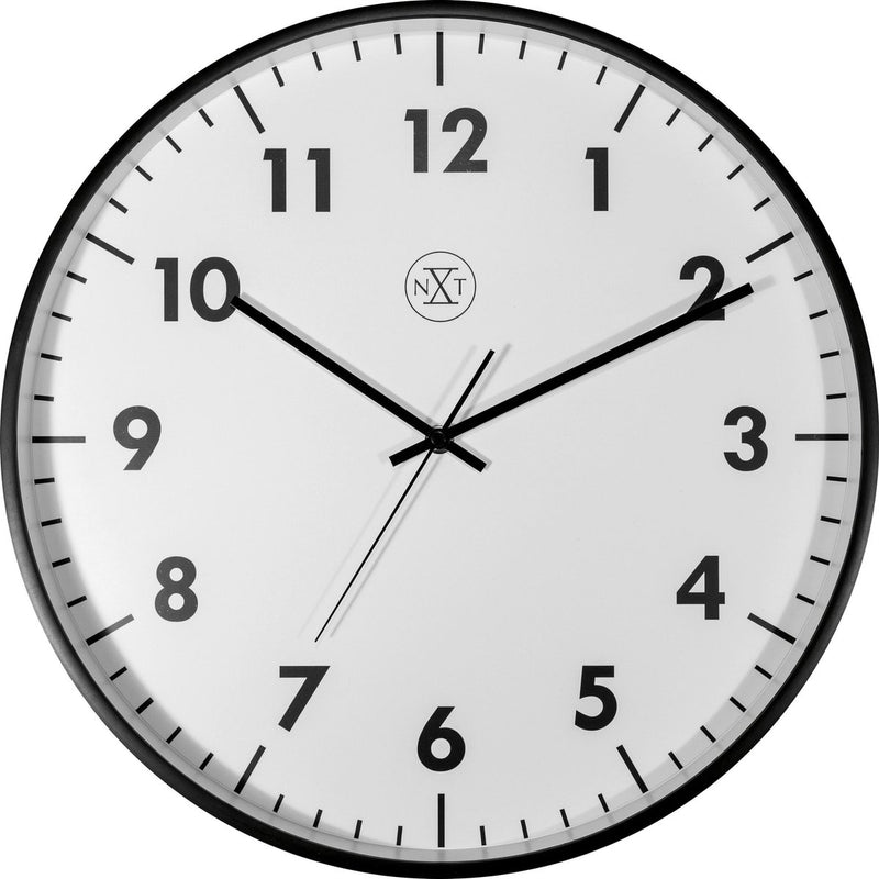 Nexttime nxt new – orologio da parete – 40 cm – plastica – nero – silenzioso