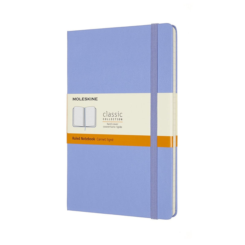 Taccuino classico Moleskine - grande - copertina rigida - a righe - blu ortensia