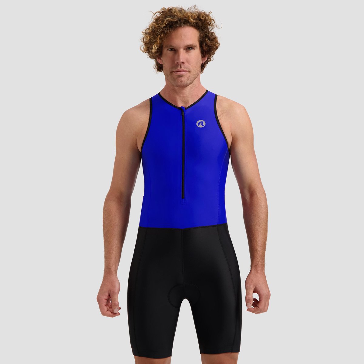 Rogelli florida trisuit men and women - sleeveless - black blue - s