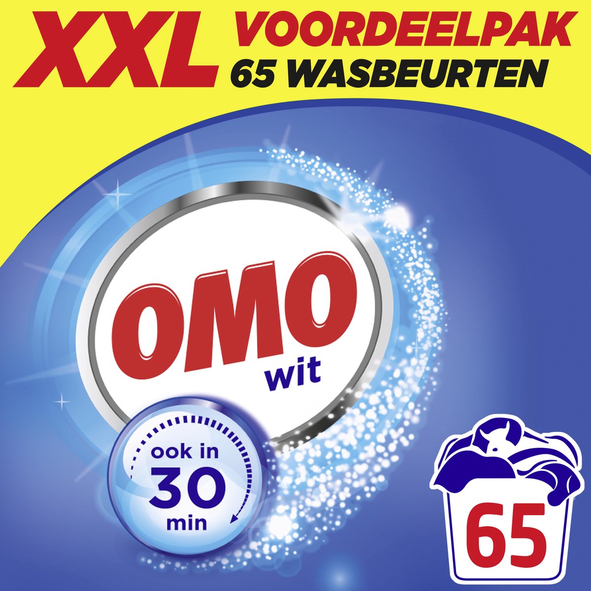 Detergente en polvo Omo xxl - blanco - 65 lavados
