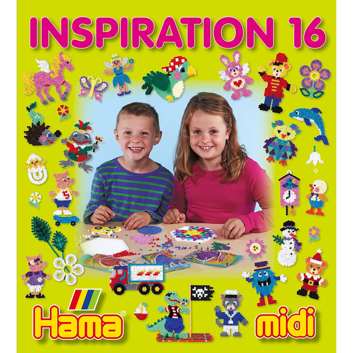 Folleto de inspiración de Hama String Beads, No. 16