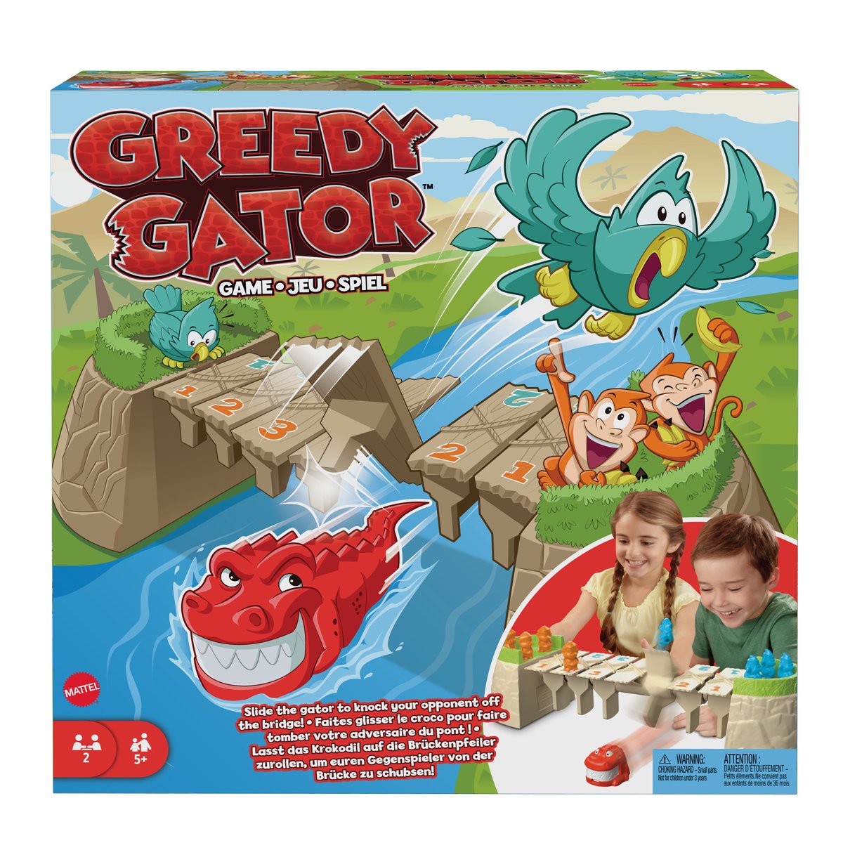 Mattel games greedy gator game - habilidades motoras finas - juego de mesa