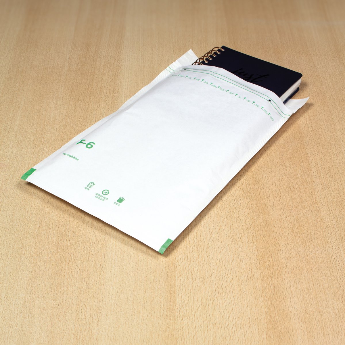 Raadhuis luchtkussenenvelop - 240x350mm - f16 - met plakstrip - wit - 100 stuks - rd-306616