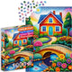 Enjoy puzzle legpuzzel house of colors - 1000 stukjes kleurrijk puzzelplezier.