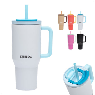 Kambukka rio - bicchiere da 950 ml - bottiglia d'acqua al cocco gelido con cannuccia telescopica - a prova di perdite - senza BPA