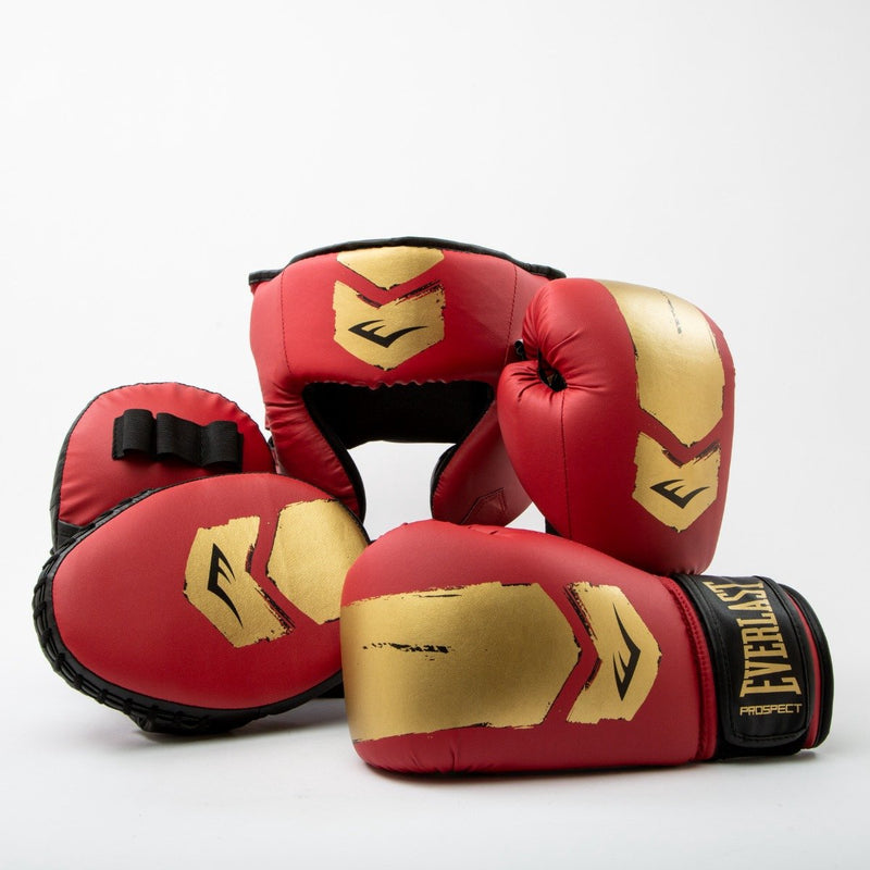 Kit de boxeo everlast prospect 2, oro rojo,