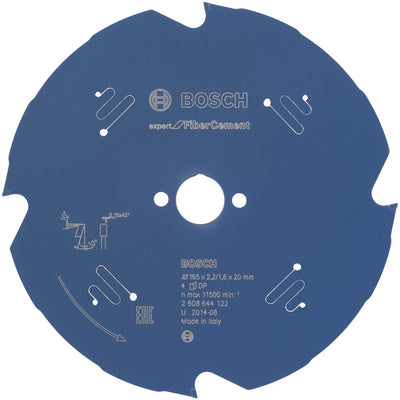 Lama sega circolare Bosch 2608644122 expert fibrocemento fibrocemento 165x20 - 4 denti