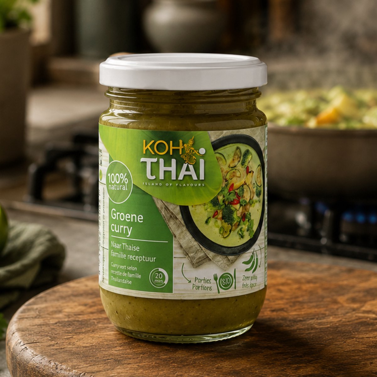Pasta di curry verde Koh Thai 6 x 225 grammi