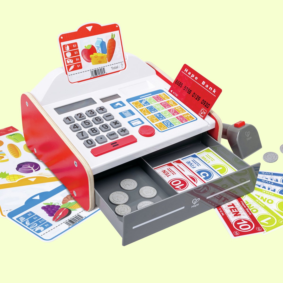 Hape interactive cash register with light and sound