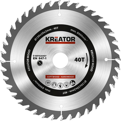 Lama per sega Kreator legno 150mm40t