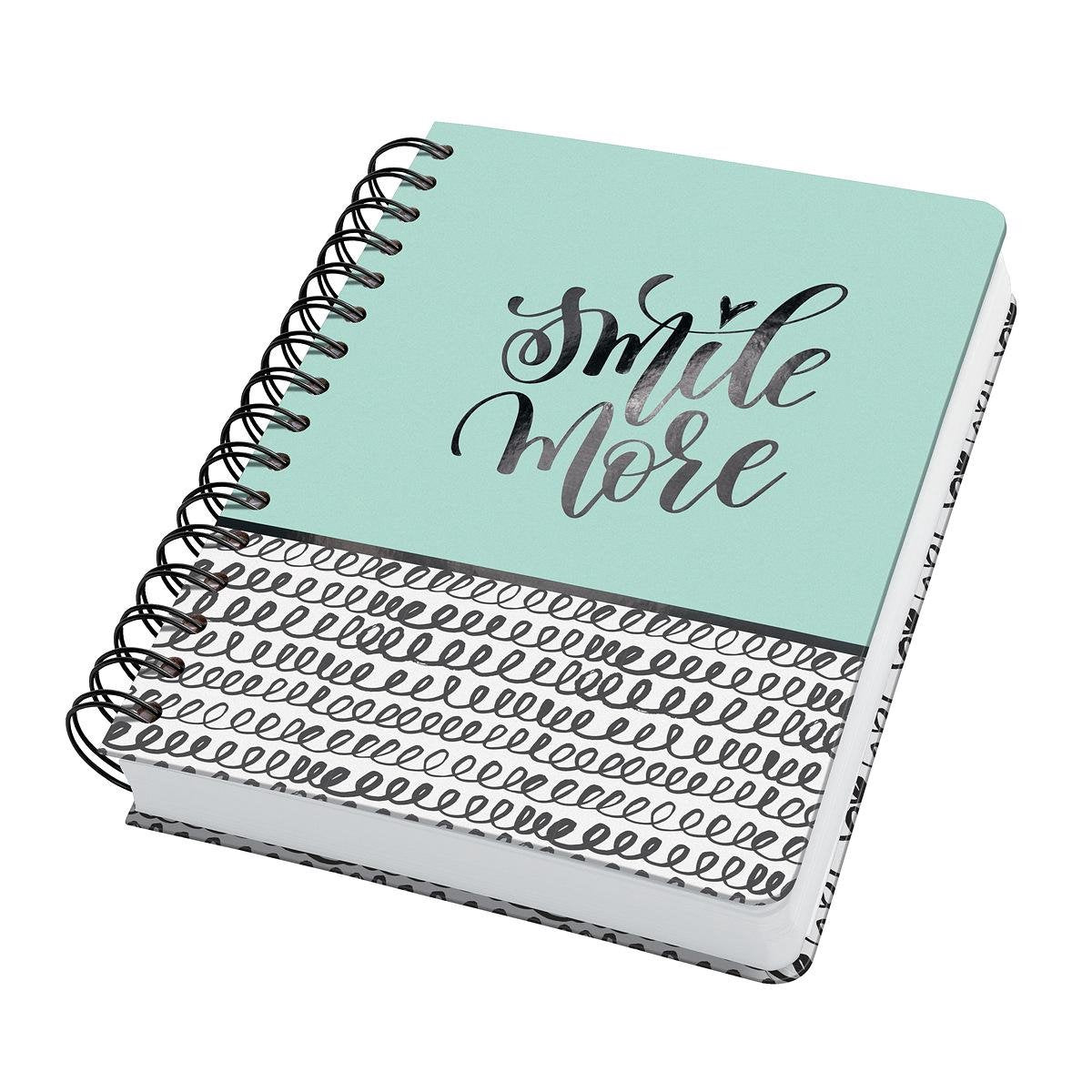 Sigel quaderno a spirale a5 - jolie - copertina rigida - 240 pagine - 120 grammi - pois - menta riccio - si-jn623