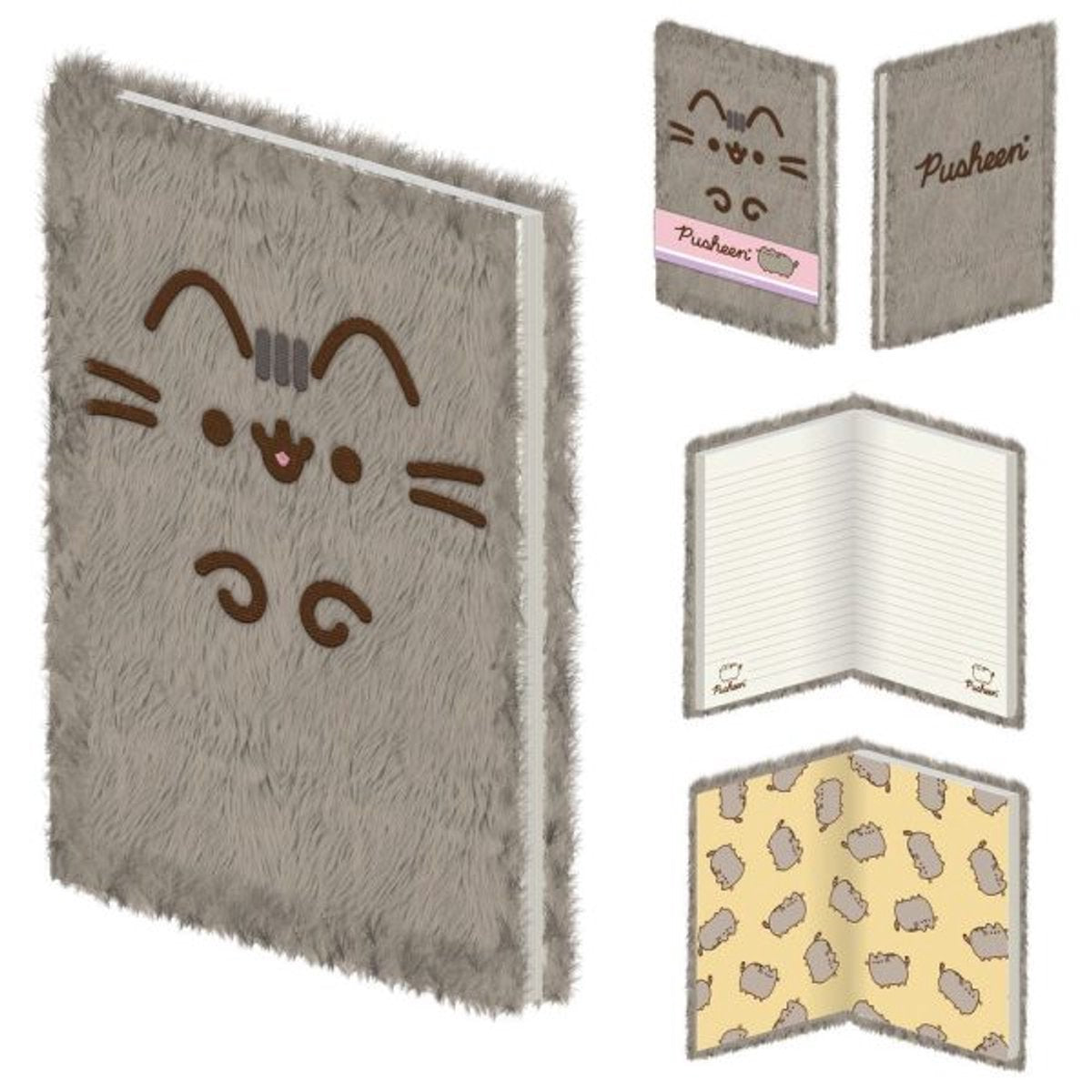 Cuaderno de peluche sin marca pusheen (juguetón) sin marca