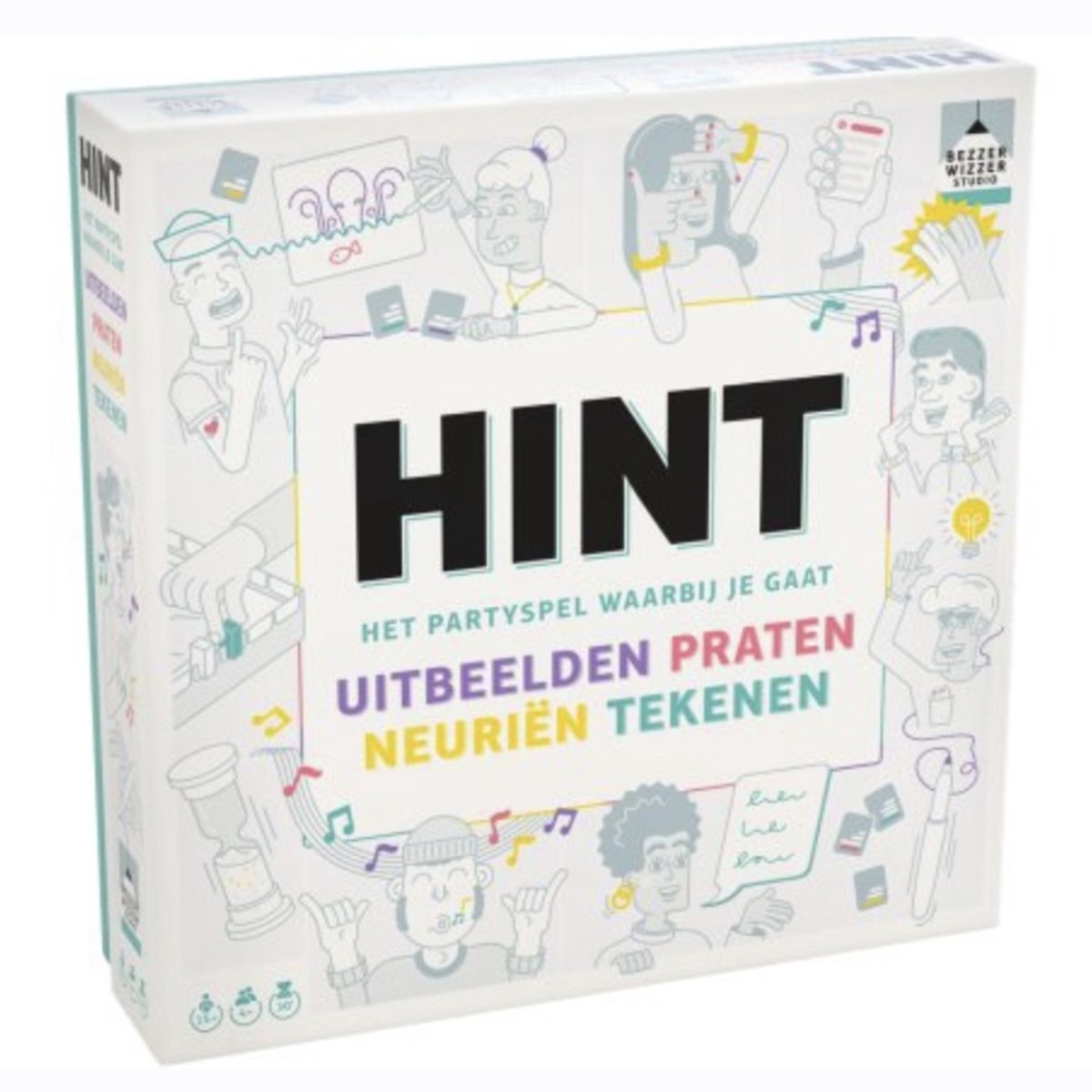 Asmodee partyspel bordspel hint - creatief raden en tekenen.