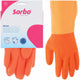 Guantes domésticos Sorbo strong m - naranja - guantes de limpieza de goma con forro de algodón