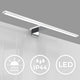 B.k.licht - lampada da specchio led - lampada da parete colore cromo - illuminazione bagno - l: 60cm - ip44 - 4.000k - 8w