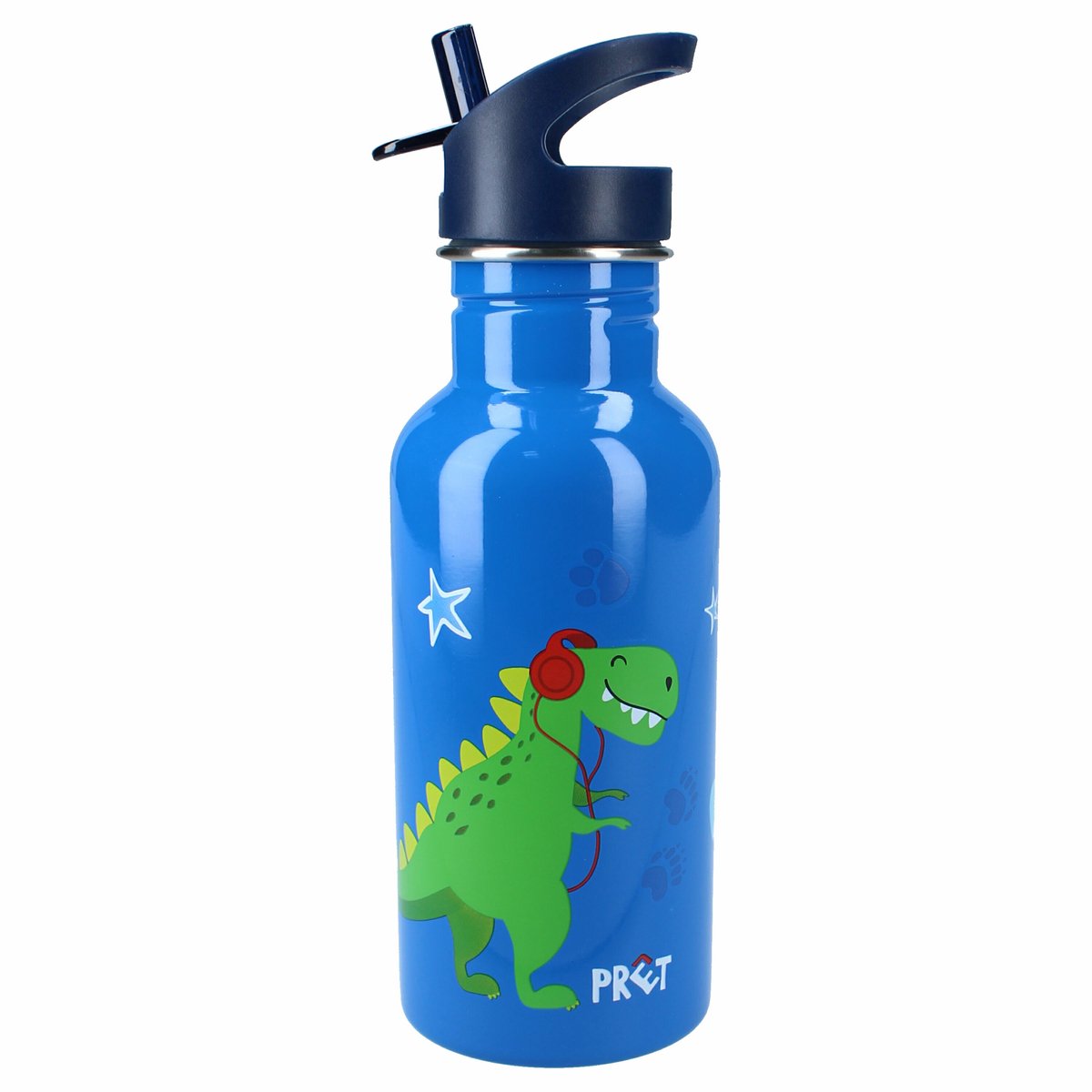 Borraccia e bicchiere scolastico Vadobag prêt dino - azzurro - acciaio inossidabile - 500 ml