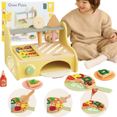 Set da forno per pizza in legno classico World World, 7dlg.