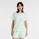 Camiseta mujer New Balance Sport Essentials Jersey Logo - Cosmic Jade