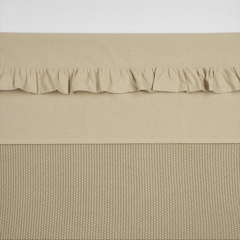 Meyco baby ruffle ledikant laken - sand - 100x150cm - 0.3 tog