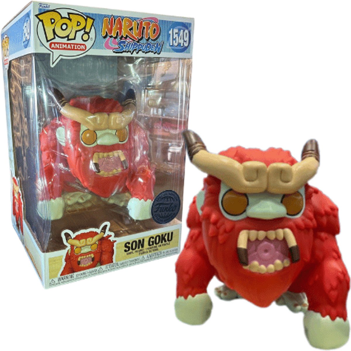 ¡Funko pop! animación: naruto shippuden - son goku #1549 edición especial exclusiva 25cm 10''