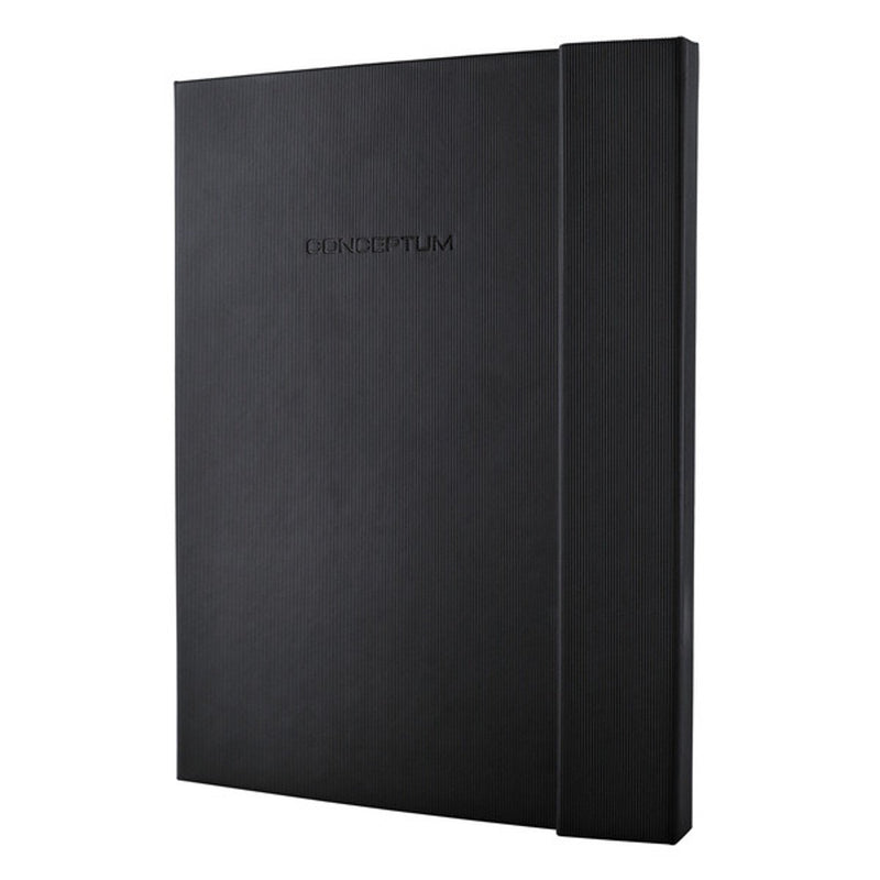 Quaderno Sigel - conceptum pure - a4+ - nero - copertina rigida - 194 pagine - 80 grammi - diamante - con chiusura magnetica - si-co141