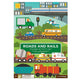 Libro di adesivi Petit Collage - strade rotaie |