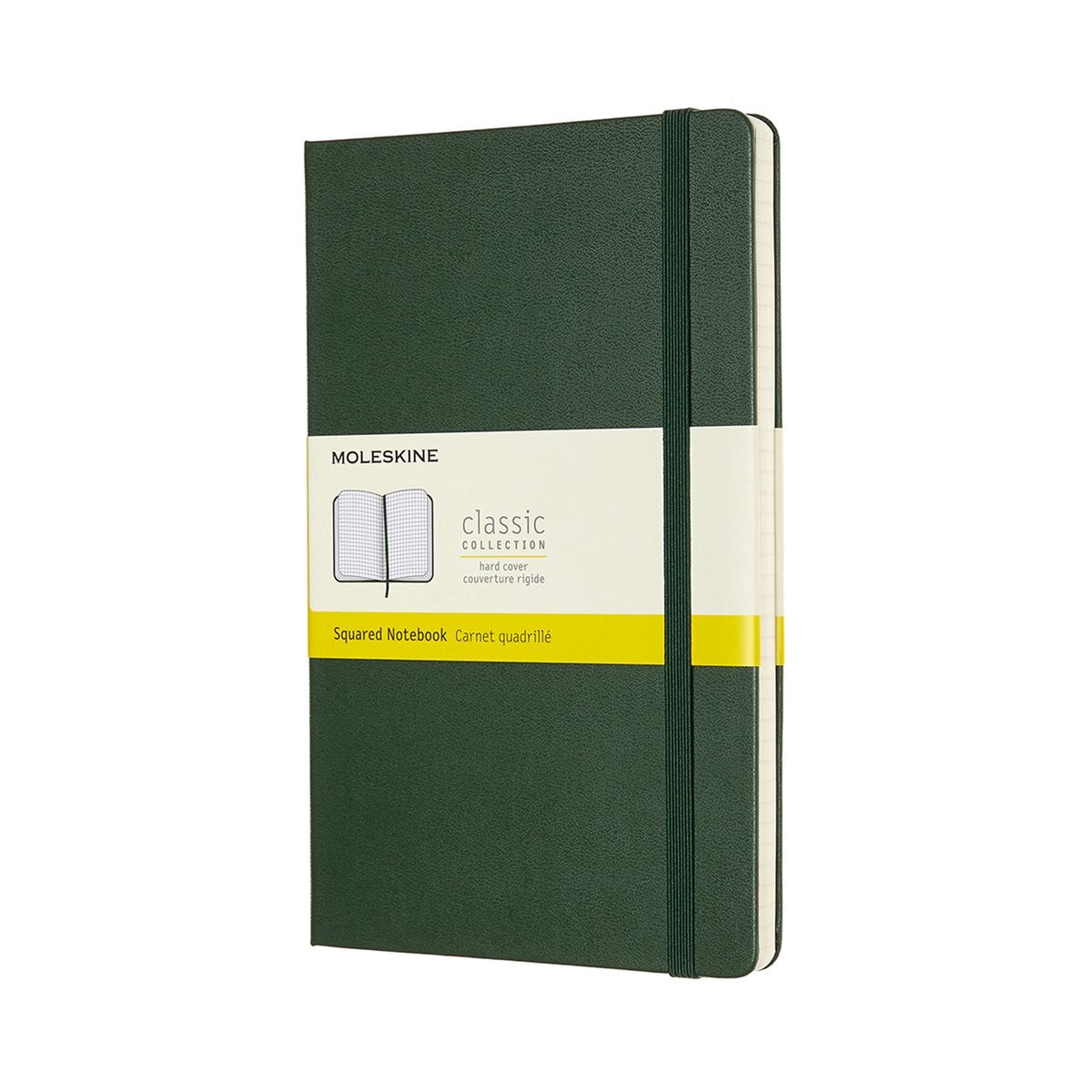 Moleskine classic notitieboek - large - hardcover - geruit - mirte groen