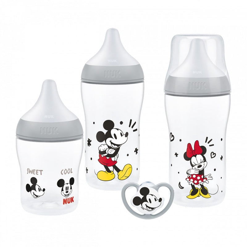 Nuk - biberón - combinación perfecta Disney Mickey Mouse 150ml 260ml - papilla - tetina - sin BPA - anticólicos - indicador de temperatura - alimentación - biberón - biberón