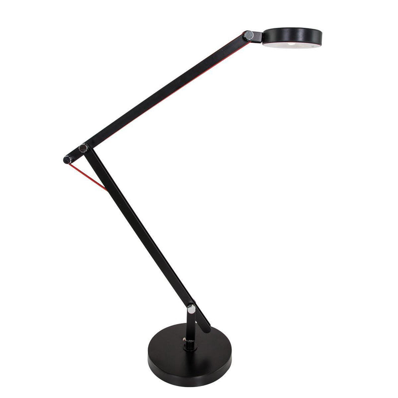 Trio amsterdam - lámpara de mesa - lámpara de escritorio - negro - incl. 1x smd 5w - 500lm - 3000k - base, abrazadera y montaje en pared