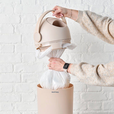 Secchio per pannolini Nattou dropy - 48,5 cm - beige