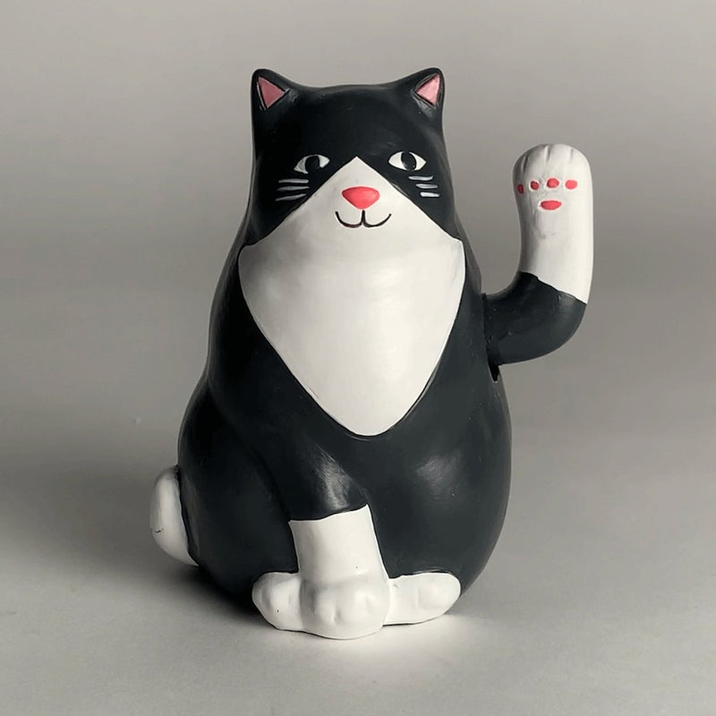 Kikkerland figura de energía solar del gato solar - gato saludando - regalo único