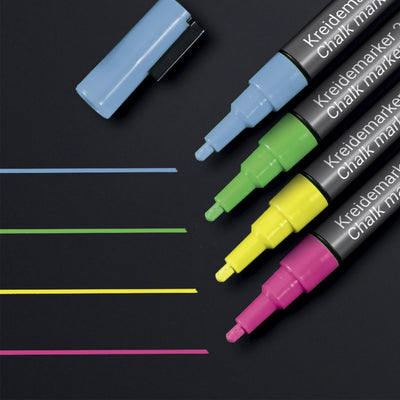 Sigel chalk marker - round tip - 1-2 mm - assorted 4 colors - si-ba179
