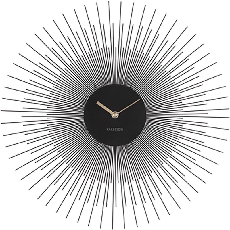 Orologio da parete Karlsson peonia - acciaio nero - ø45 cm - scandinavo