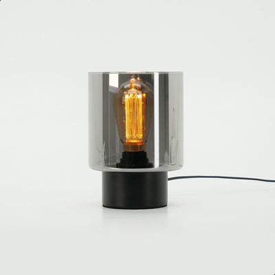 Lampada da tavolo Eglo gorosiba - e27(escl.) - 22 cm - vetro fumé - metallo - nero