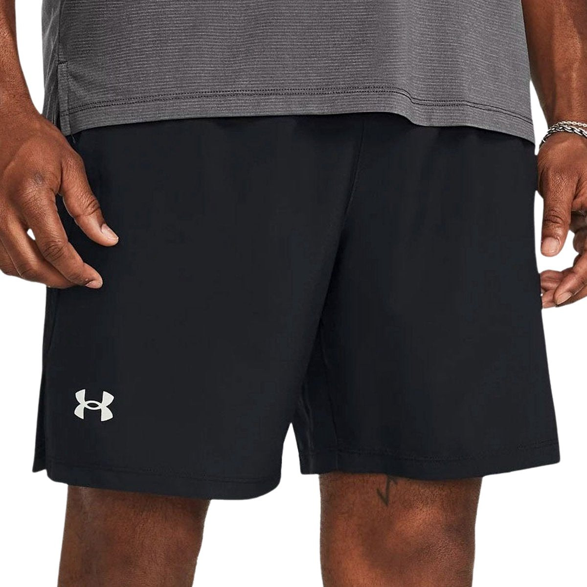 Pantaloni sportivi da uomo Under Armour UA Launch 7'' - nero - bianco