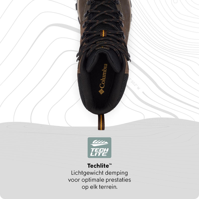 Columbia newton ridge plus ii botas de montaña impermeables para hombre - cordovan, squash