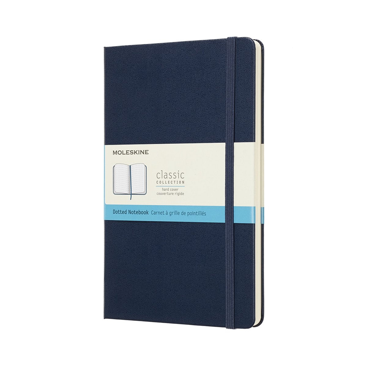 Moleskine classic notitieboek - large - hardcover - gestippeld - saffier blauw