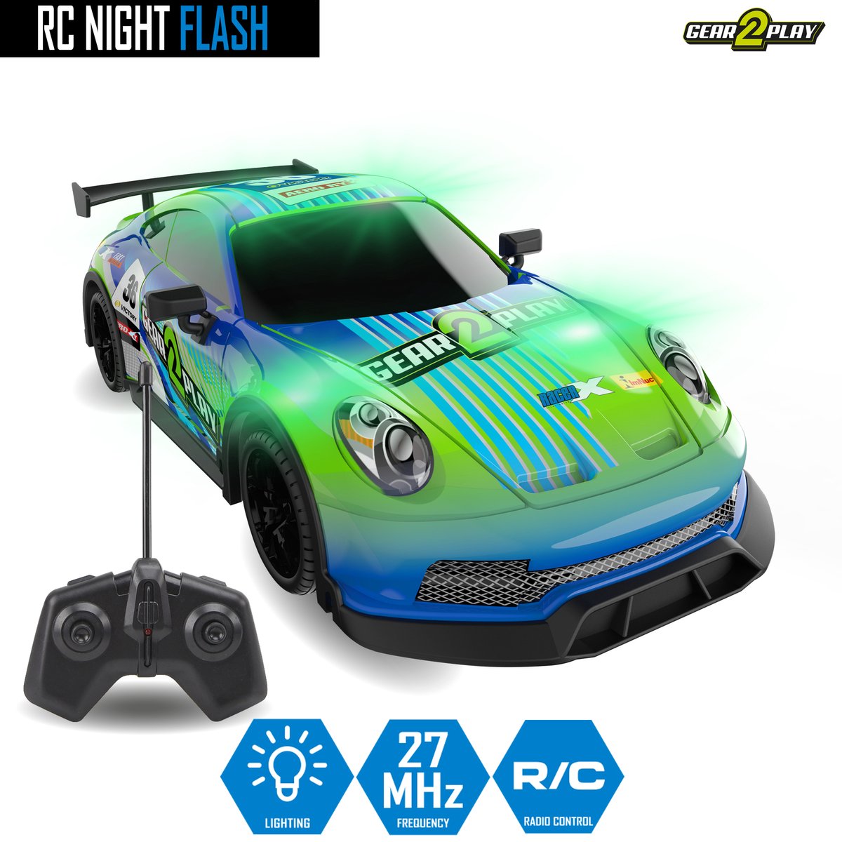 Gear2Play RC Night Flash Controlable COCHE