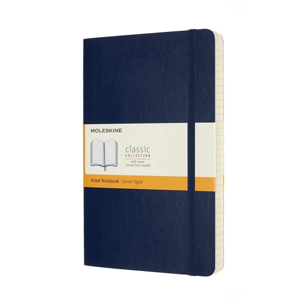Moleskine classic notitieboek - expanded - large - softcover - gelinieerd - saffier blauw