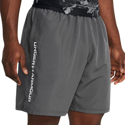 Under armor ua tech woven wordmark short men's sports pants - gray - white