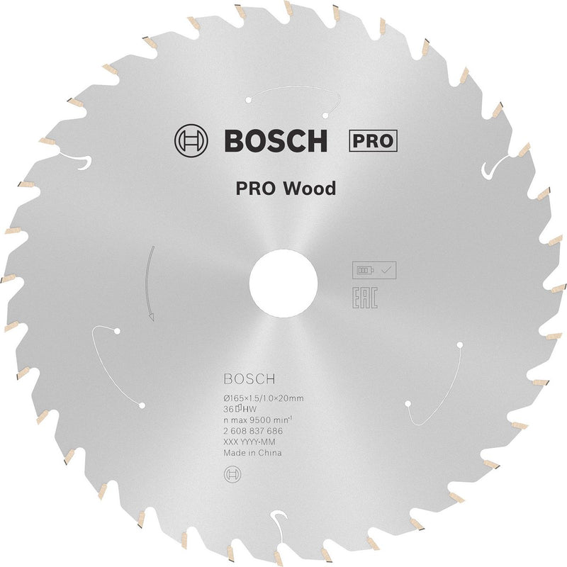 Estándar Bosch para madera - hoja de sierra circular - 165 mm - 20 mm - 36 dientes