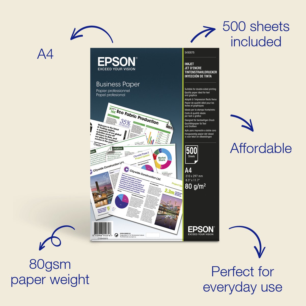 Epson business paper - a4 - 80 g m² - 500 vellen