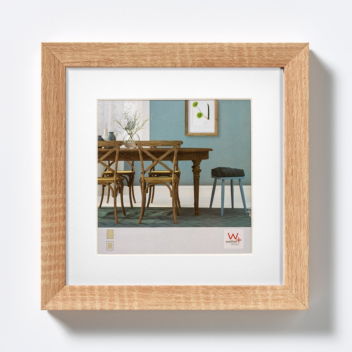 Walther fiorito - mdf houten lijst - fotoformaat 40x40 cm - licht eiken