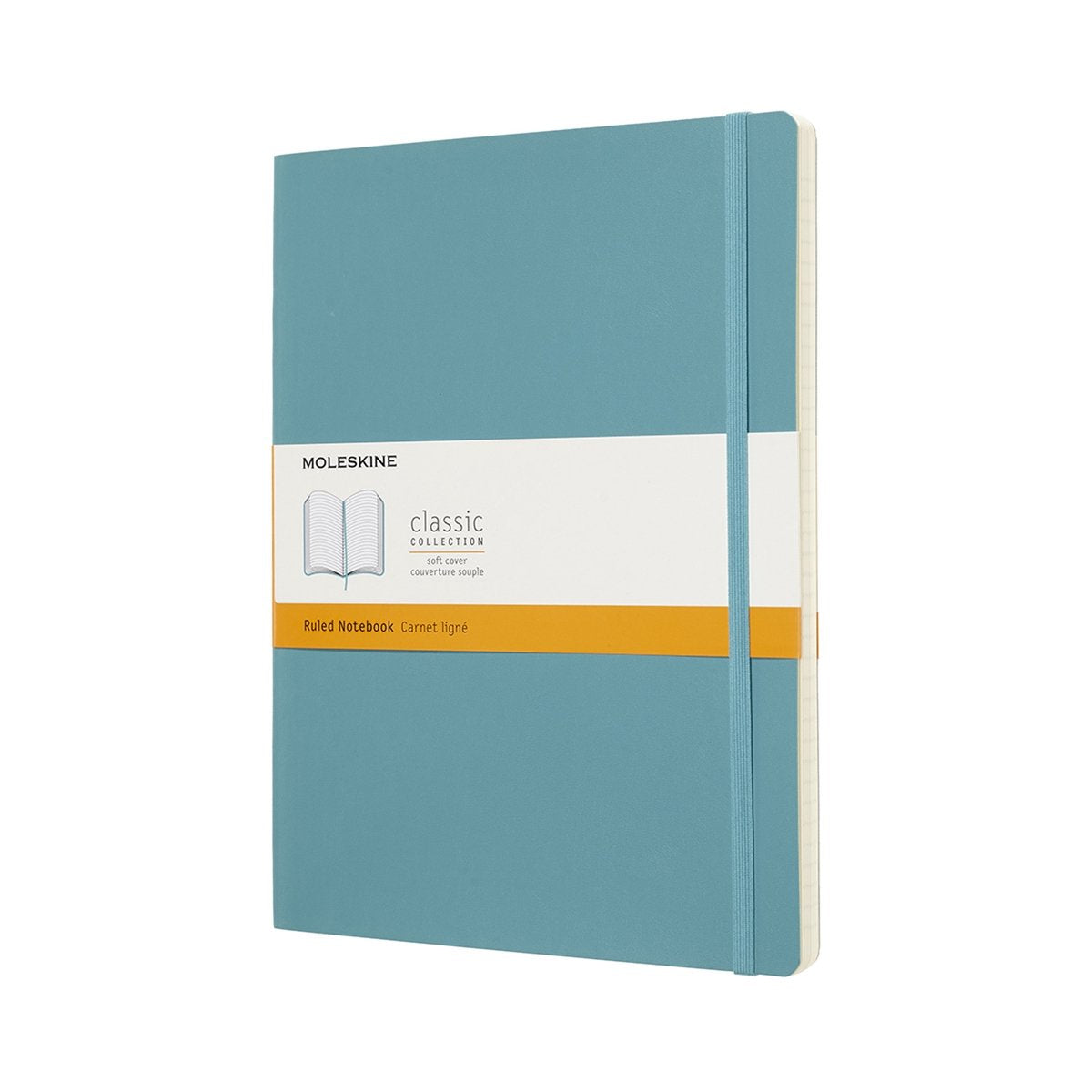 Taccuino classico Moleskine - extra large - copertina morbida - a righe - blu barriera corallina