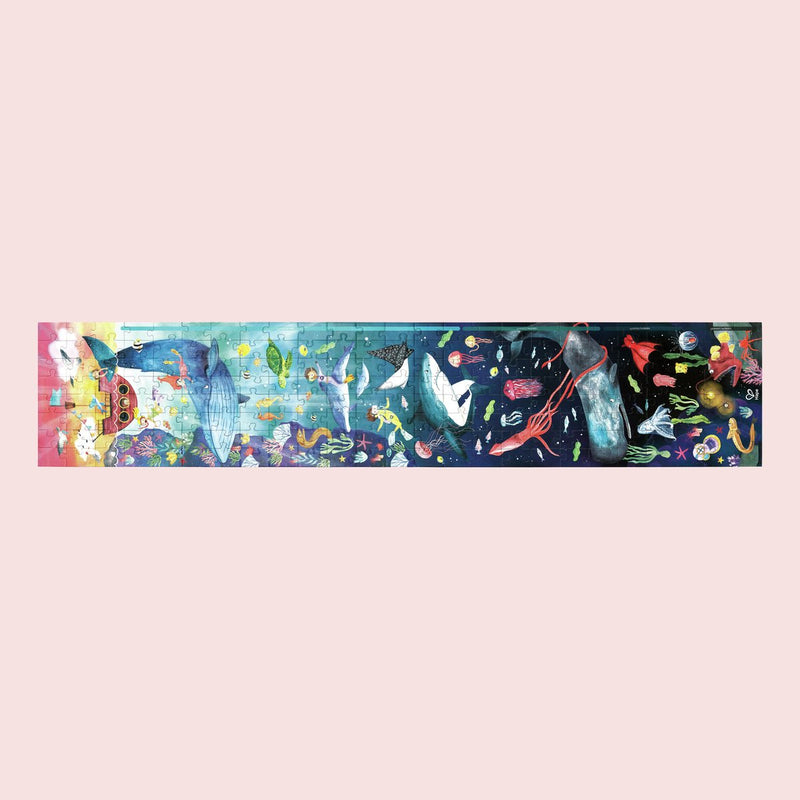 Hape ocean life puzzle 210 pezzi - Glow in the dark puzzle sull'acqua per bambini 6 anni