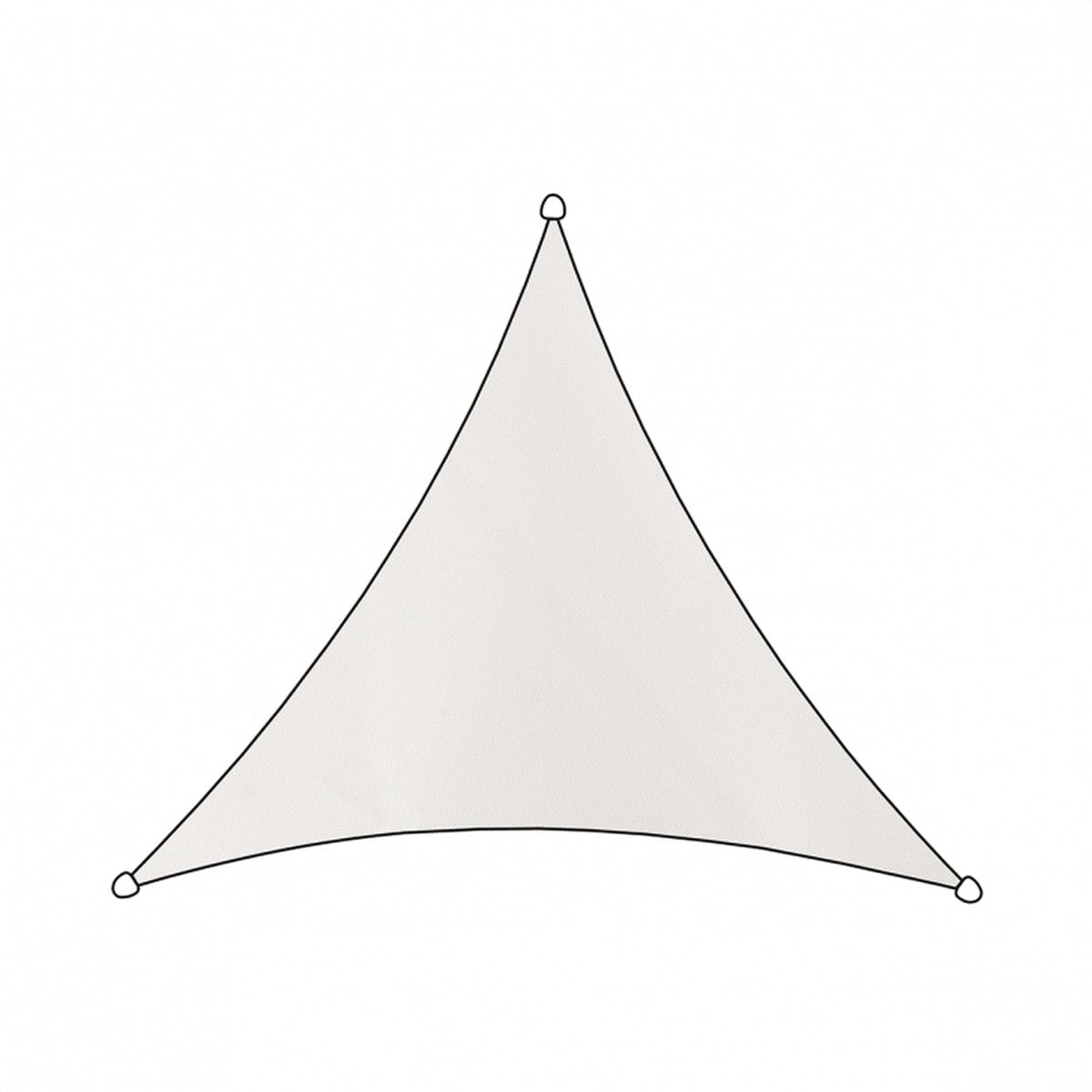 Livin' outdoor livn schaduwdoek como polyester driehoek 5m wit - 100% uv-bescherming - dikte doek: 160 gr m2 - inclusief bevestigingskoord en rvs bevestigingsringen