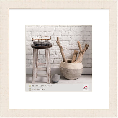 Casa Walther - cornice in legno - misura foto 40x40 cm - bianco crema