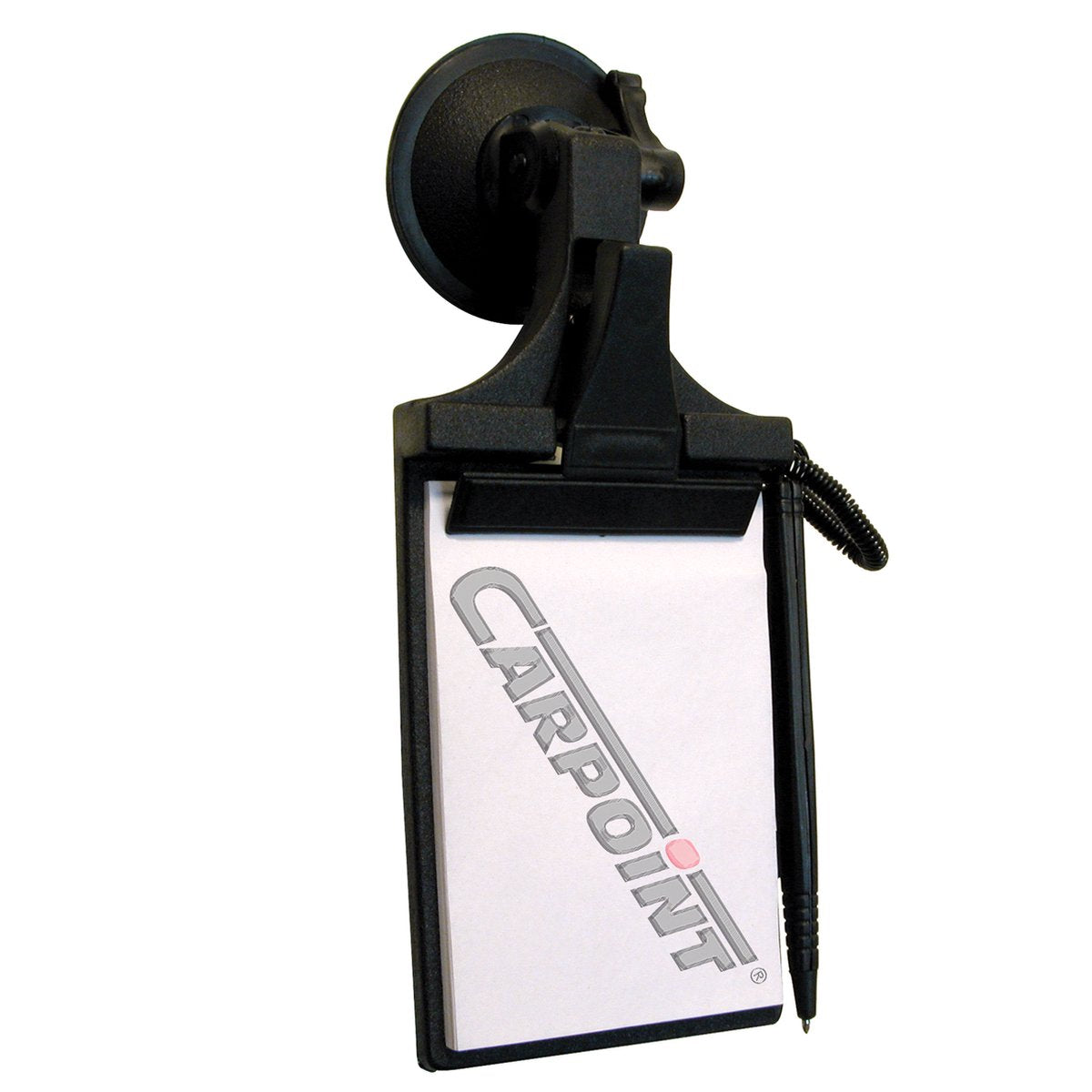 Blocco note per auto Carpoint – con ventosa – 9x13 cm – compatto – per appunti veloci – nero – pratico