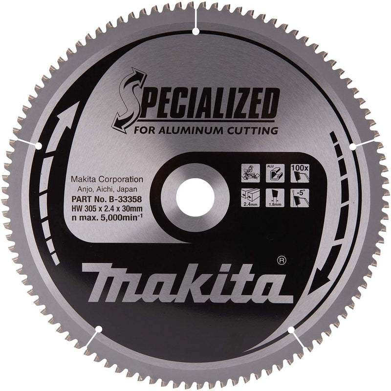 Accessori Makita lama per sega trasversale | alluminio | 305x30x2,4 100t -5g - b-33358